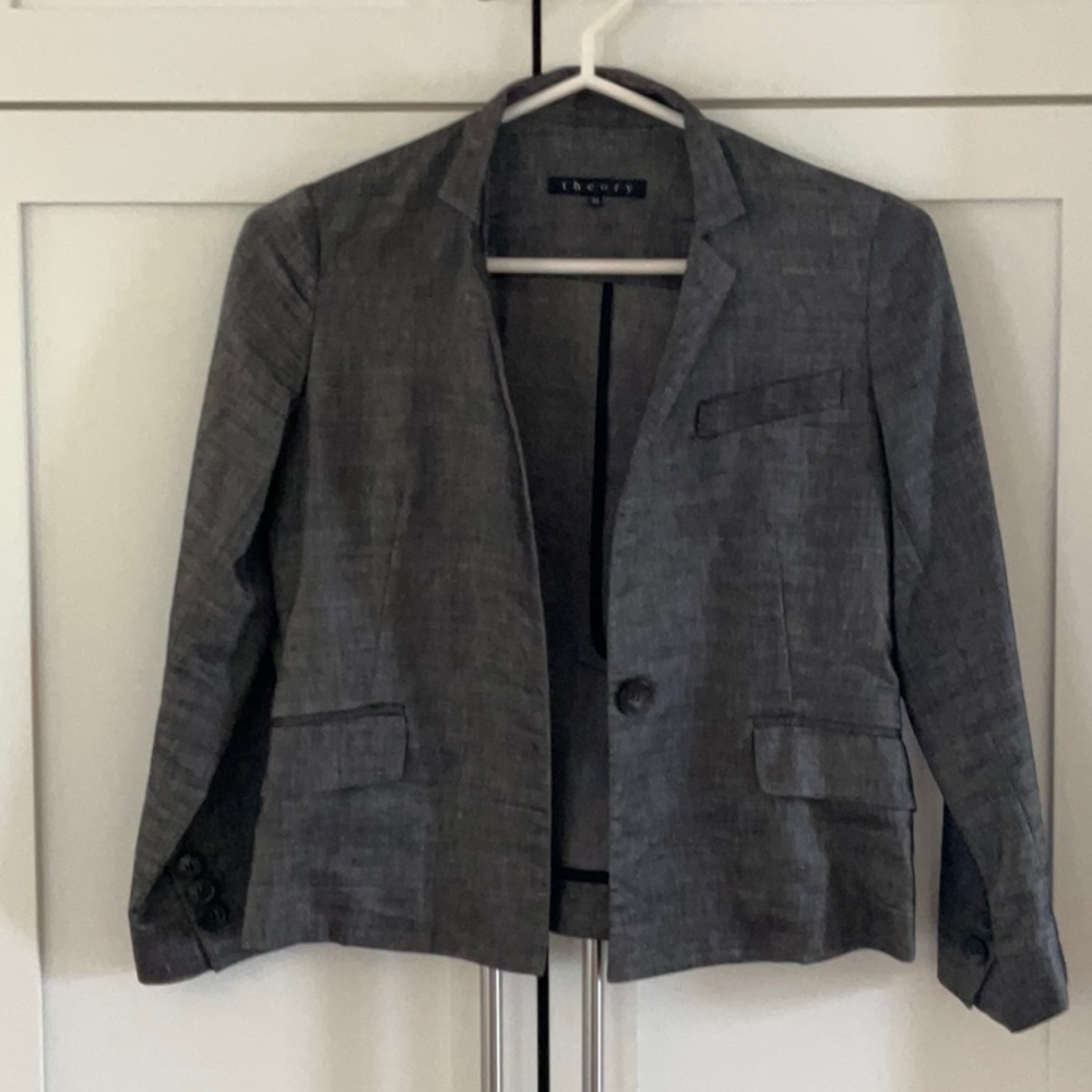 Theory Women's Gray Blazer size 00